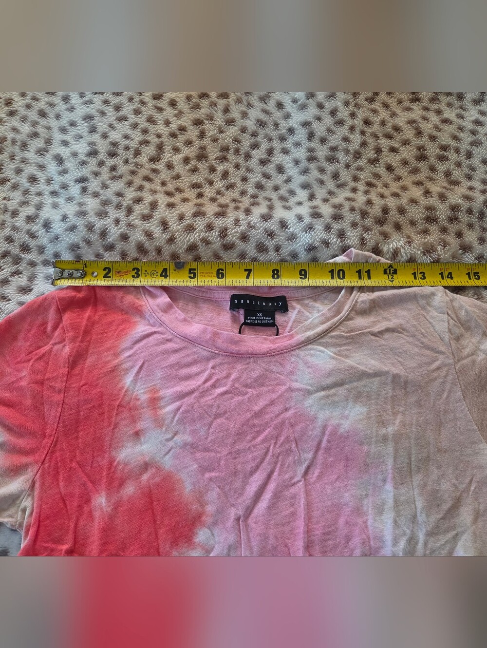 Sanctuary Pink and Beige Tie-Dye Knot Front Tee - Picture 3 of 8
